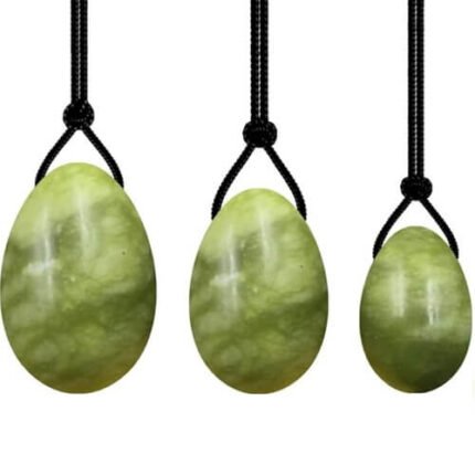Ovo Yoni Jade Com Furo Pompoarismo kit com 3PMG