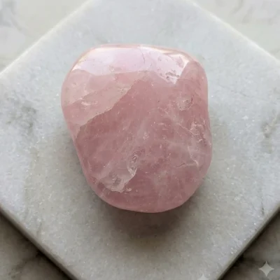 Pedra Quartzo Rosa Rolada Emocional Calmante 160gr 7x6cm