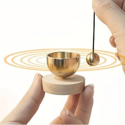 Sino Pin Tigela Metal Forte com Pêndulo na Madeira 35mm
