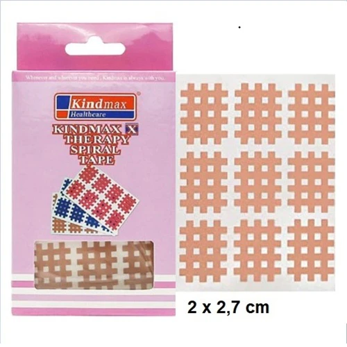 Cross Tape Técnica Spiral Tape P 21x27mm 180UN Bege-Kindmax
