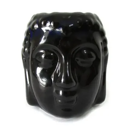 Aromatizador Cabeça Buda em Porcelana Aquecimento Vela