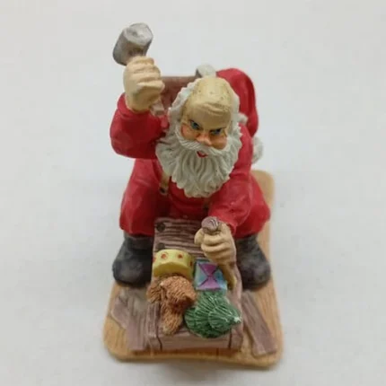 Natal Papai com Mamãe Noel com Presentes em Resina 8x6cm